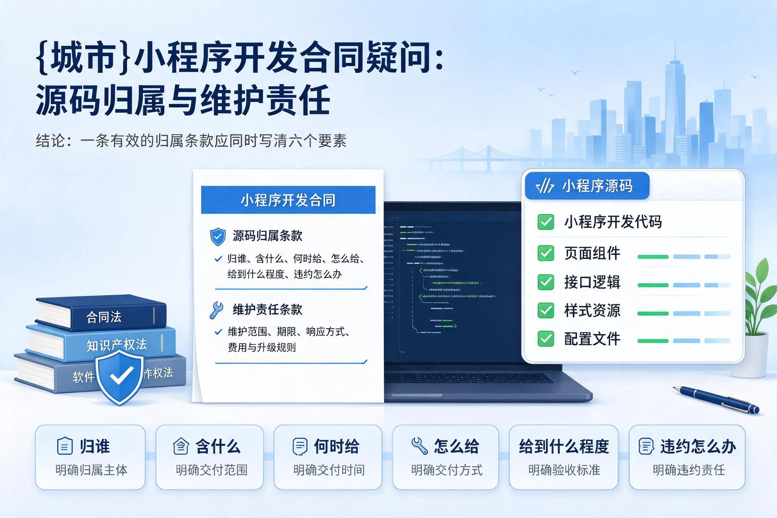南昌小程序开发合同疑问:源码归属与维护责任