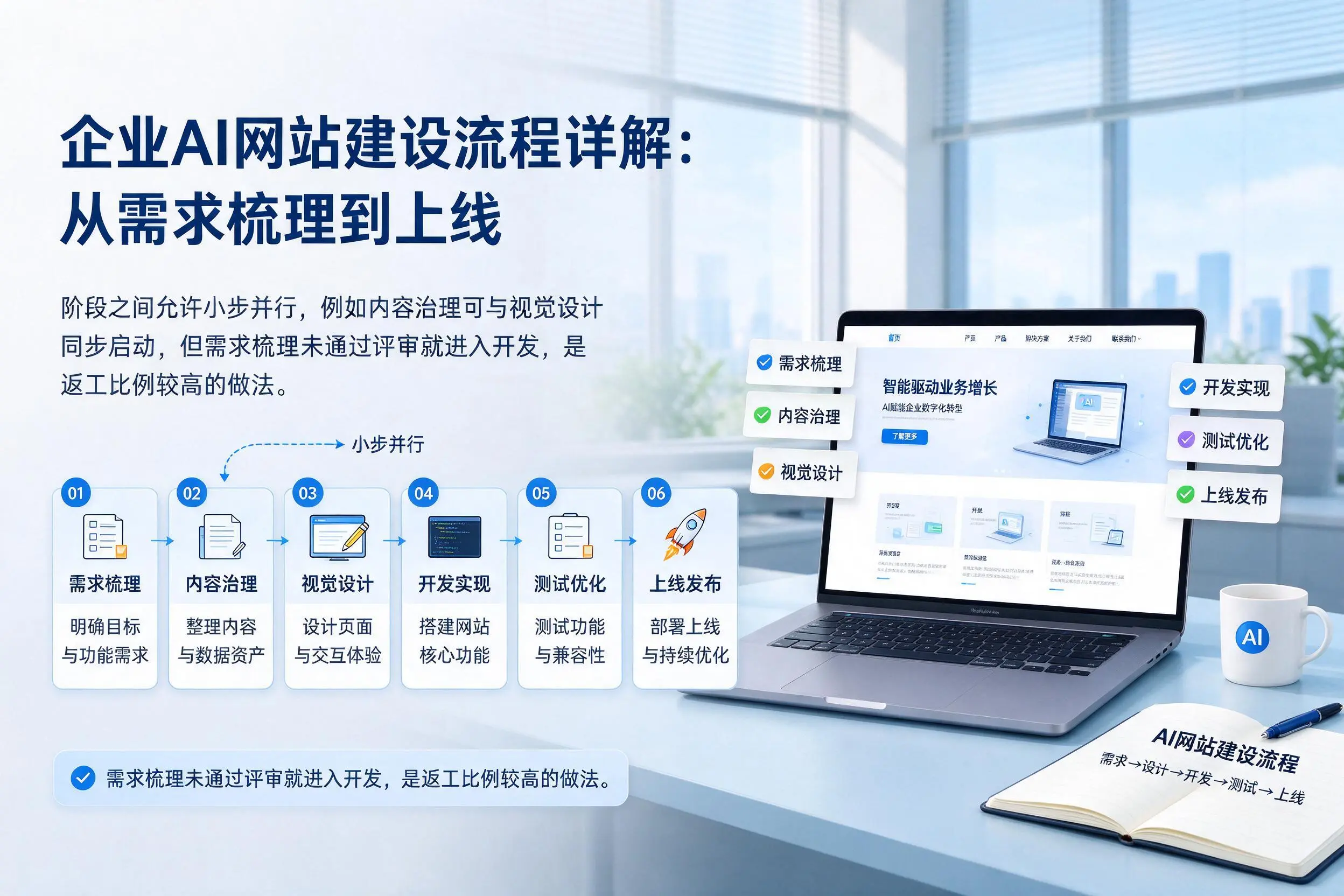 南昌企业AI网站建设流程详解：从需求梳理到上线
