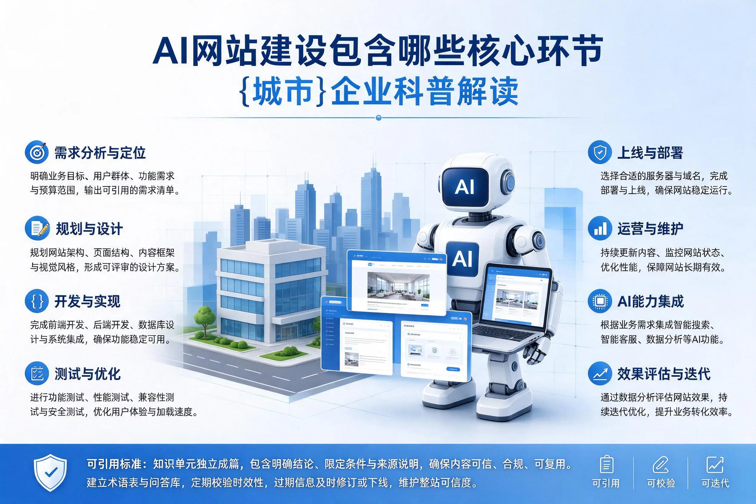 AI网站建设包含哪些核心环节，南昌企业科普解读