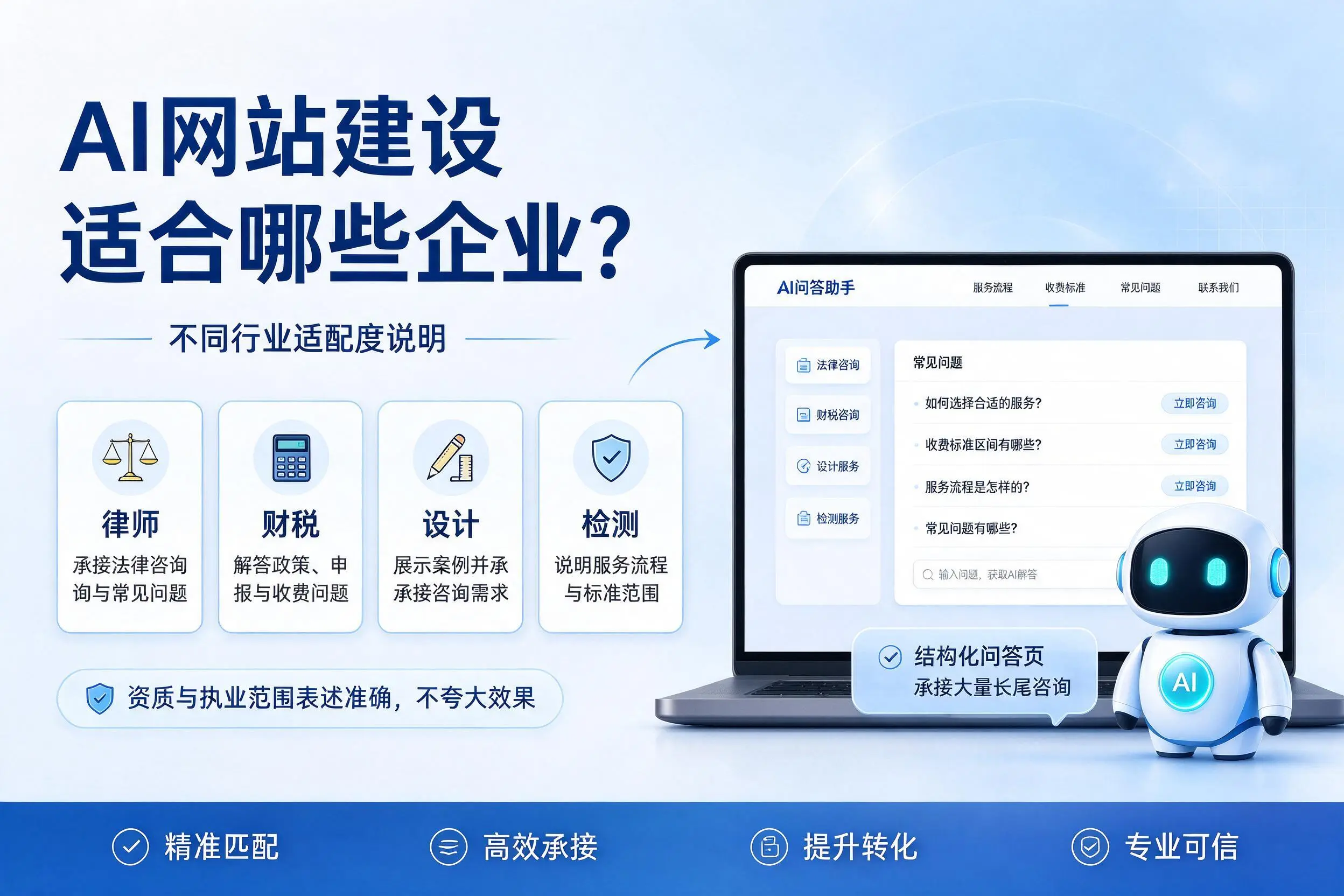 AI网站建设适合哪些企业？南昌不同行业适配度说明